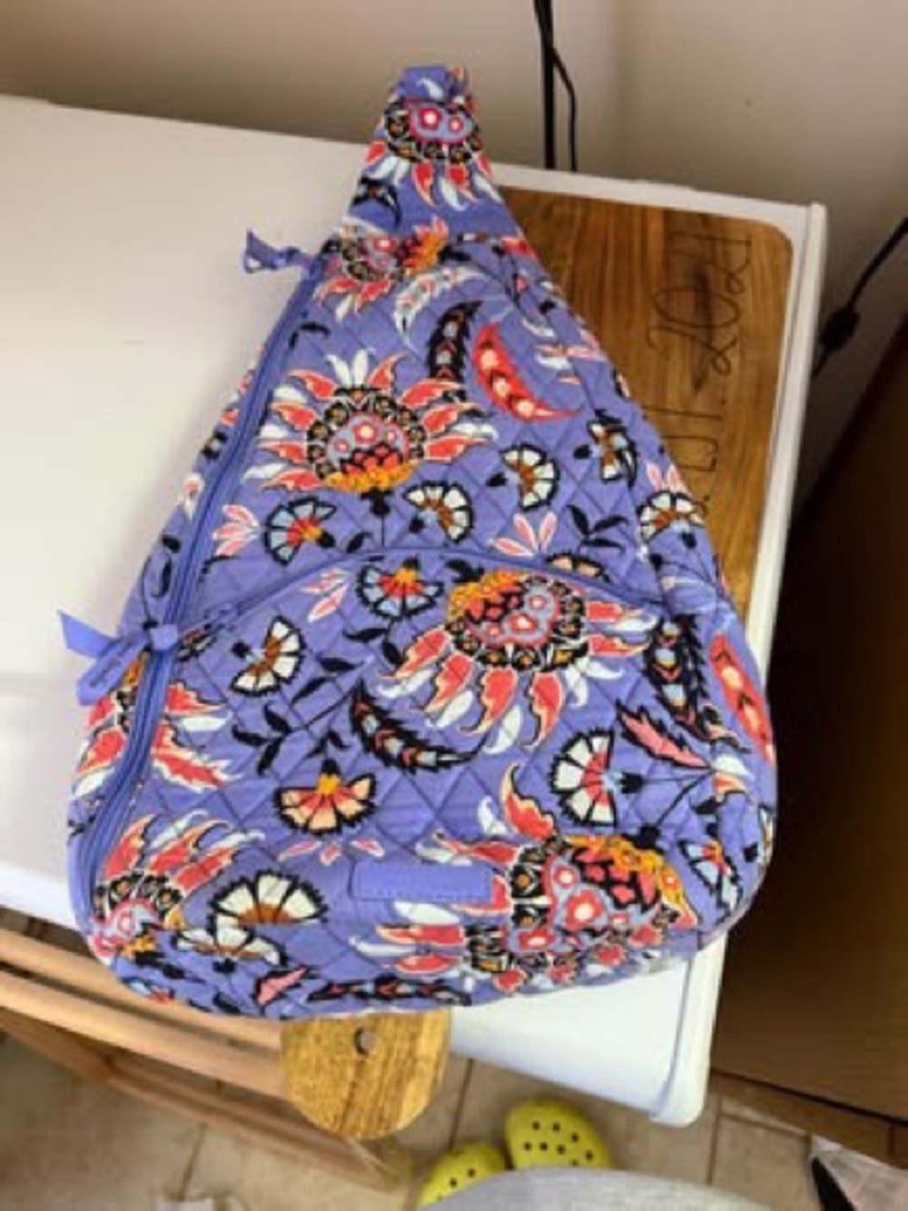 Vera Bradley Lavender Quilted Floral Sling Bag